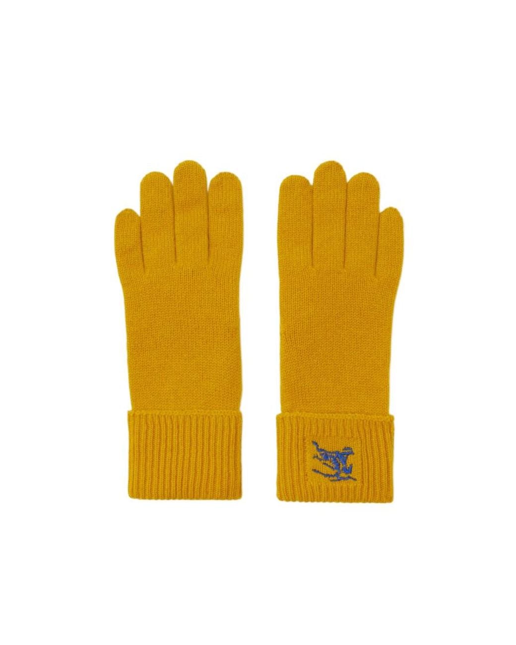 Burberry Yellow Ekd Cashmere-Blend Gloves for men