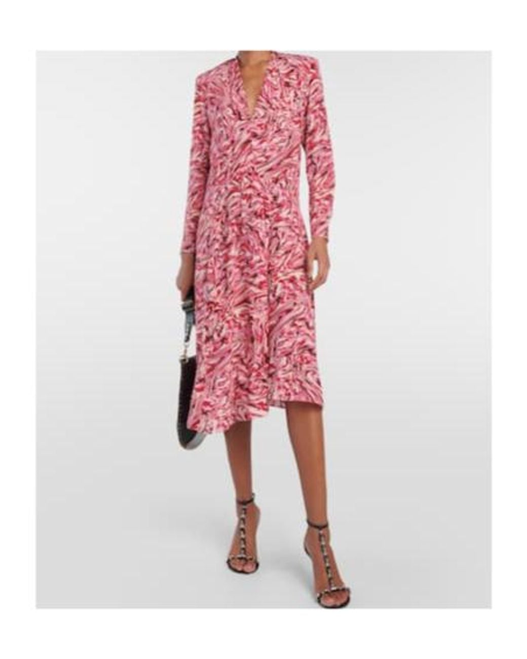 Isabel Marant Pink Patel Printed Silk Midi Dress