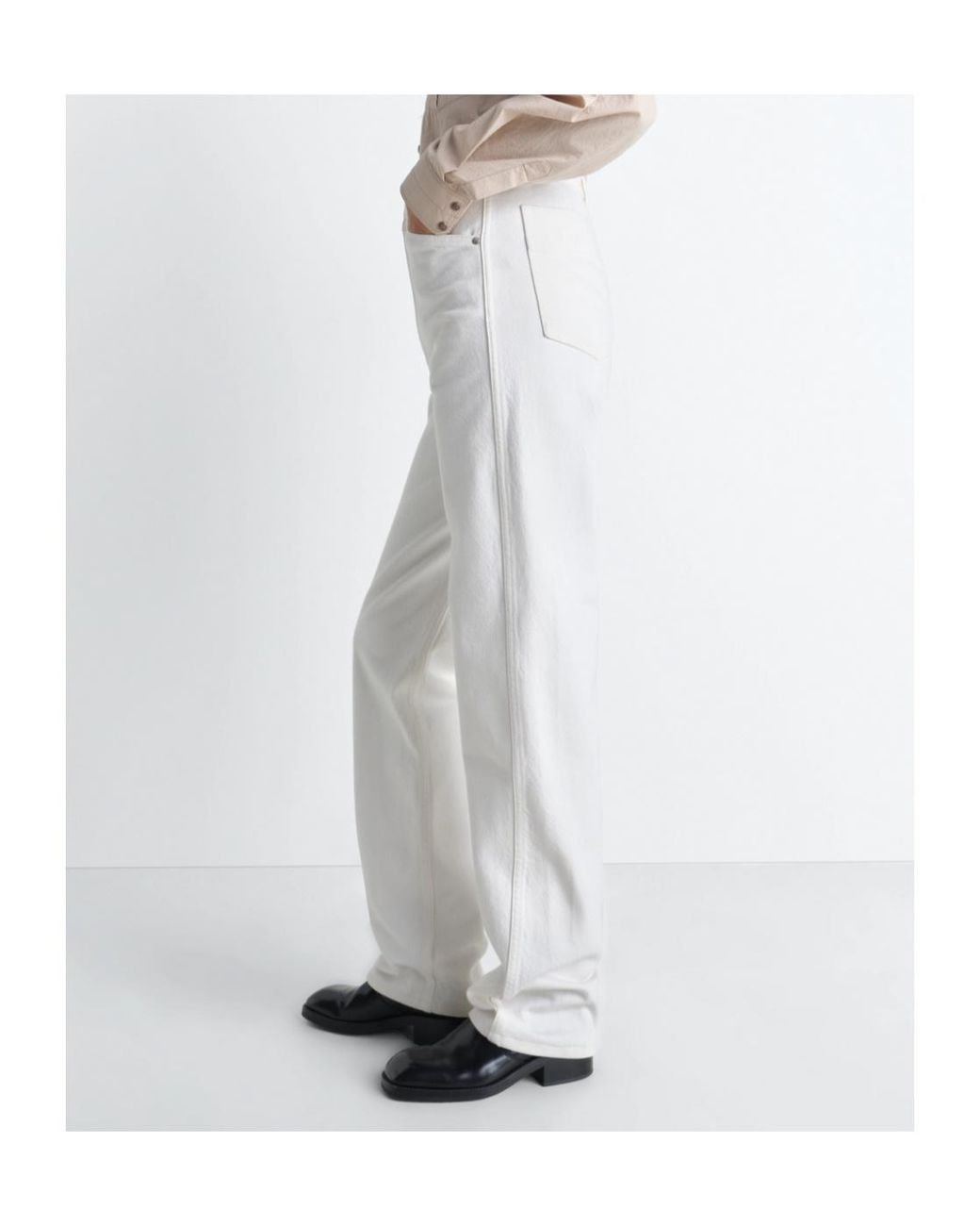 Lemaire White Five Pockets Twisted Denim Pants