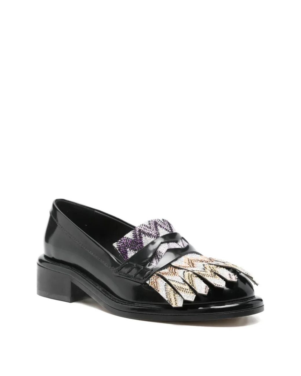 Missoni Black 40Mm Zigzag Loafers