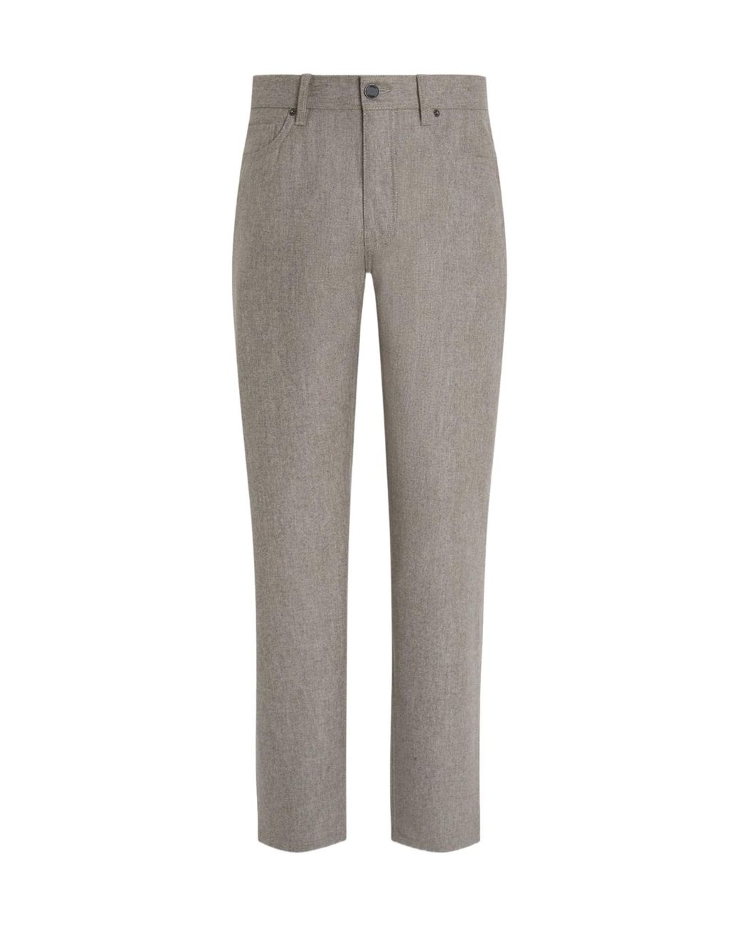 Zegna Gray Roccia Trousers for men