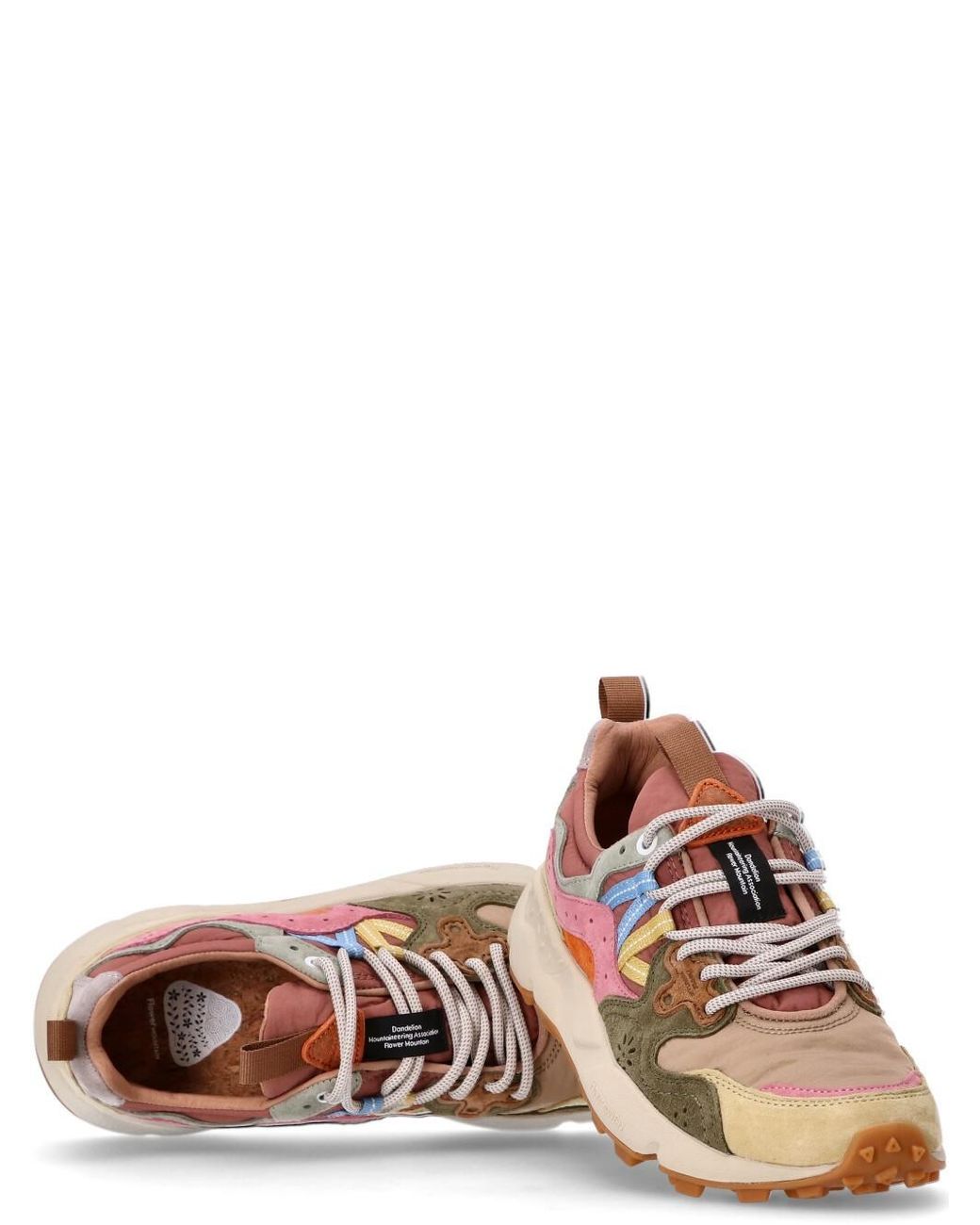 Flower Mountain Pink Lace-Up Low-Cut Casual Shoes