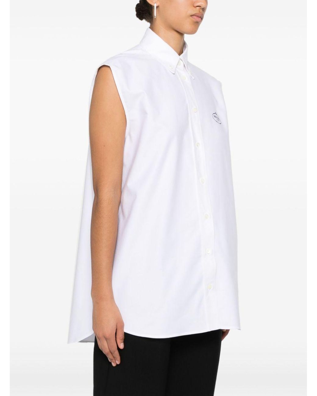 Prada White Oxford Shirt