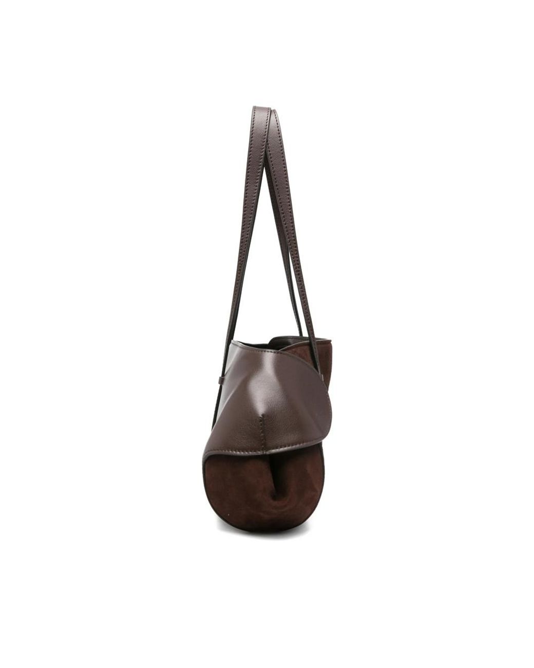 Neous Brown Patchwork Design Shoulder Bag