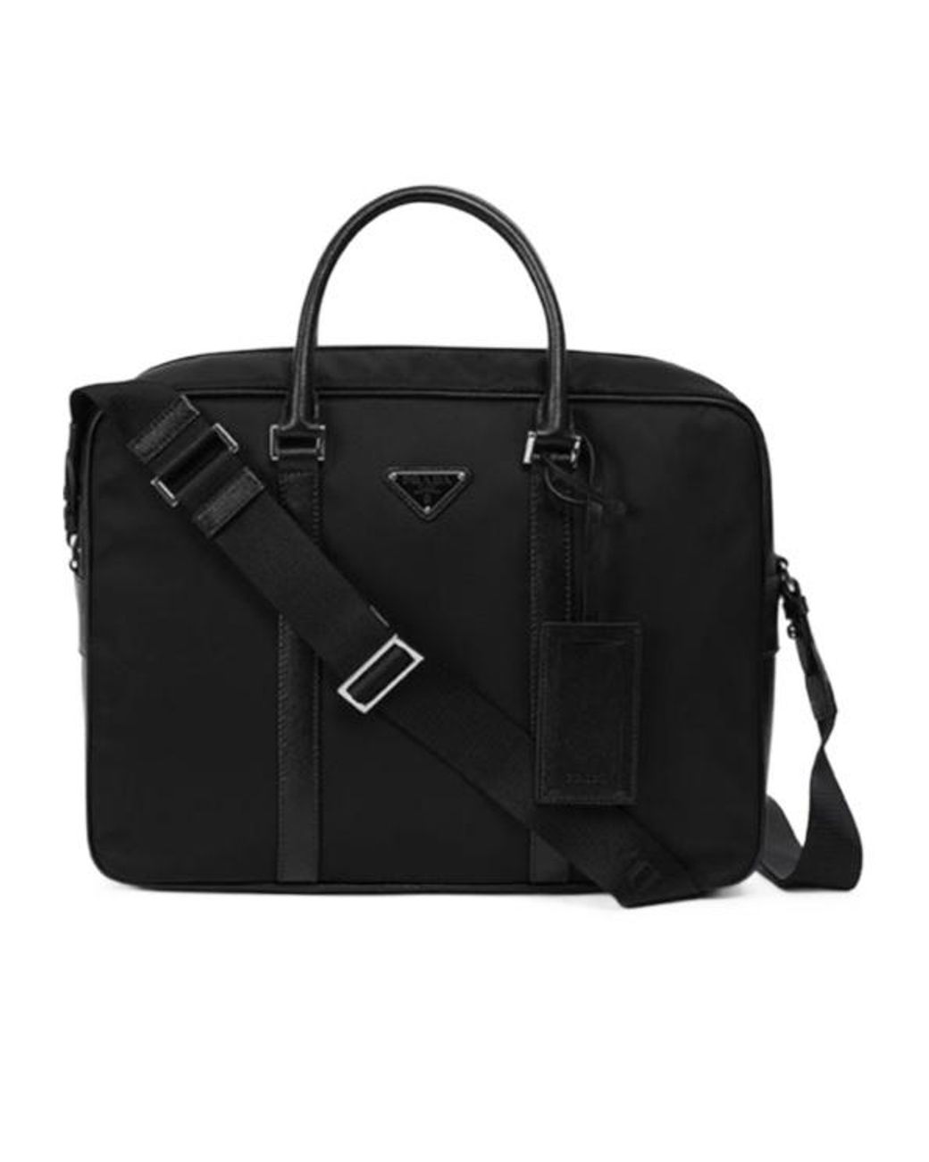 Prada Black Logo Briefcase for men