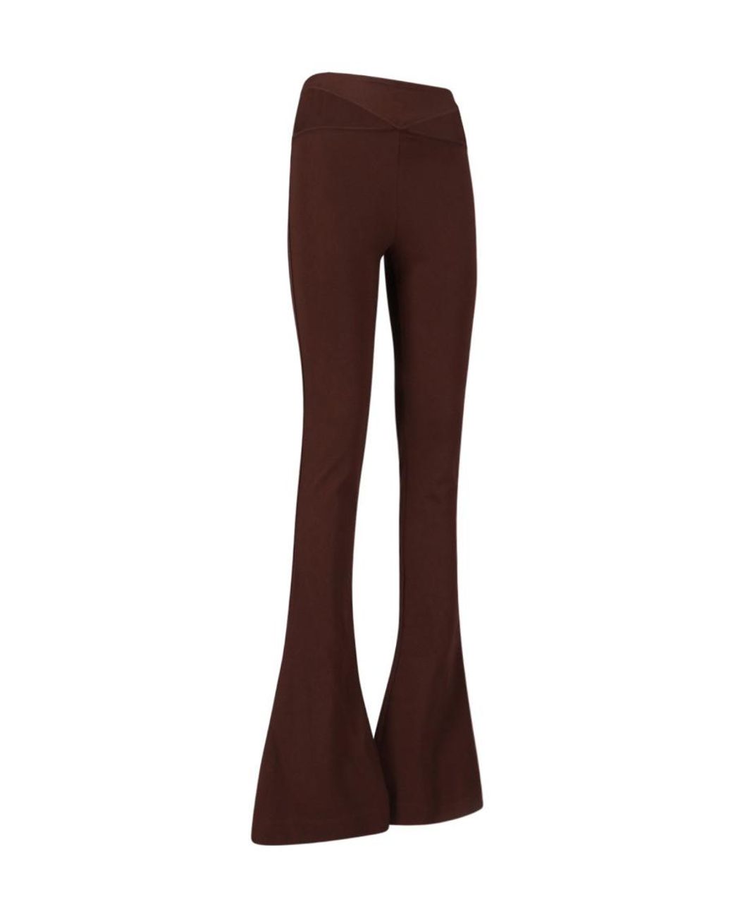 The Attico Brown The Remi Cut Out Flared Trousers