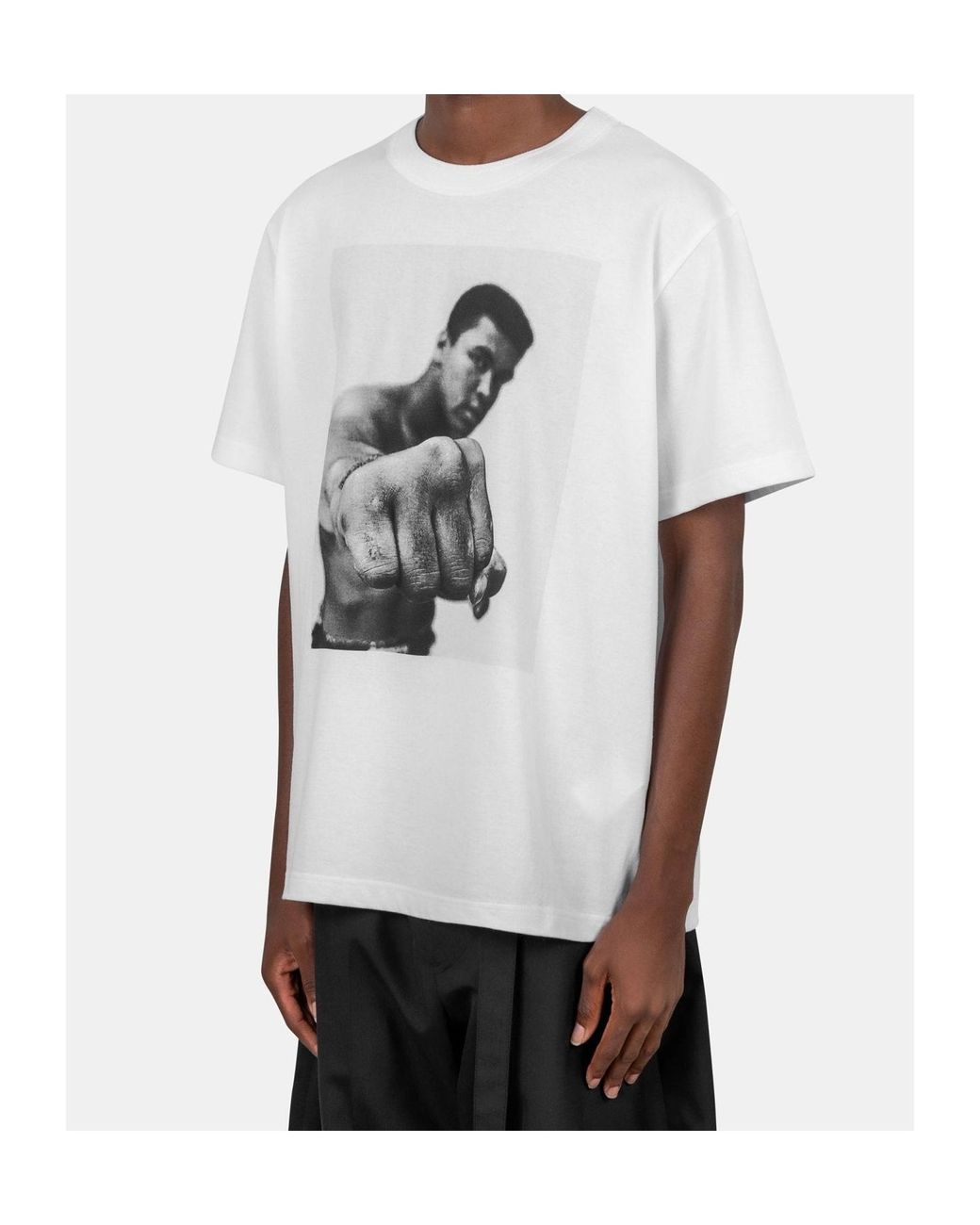 Sacai White Graphic-Print Short-Sleeves T-Shirt for men