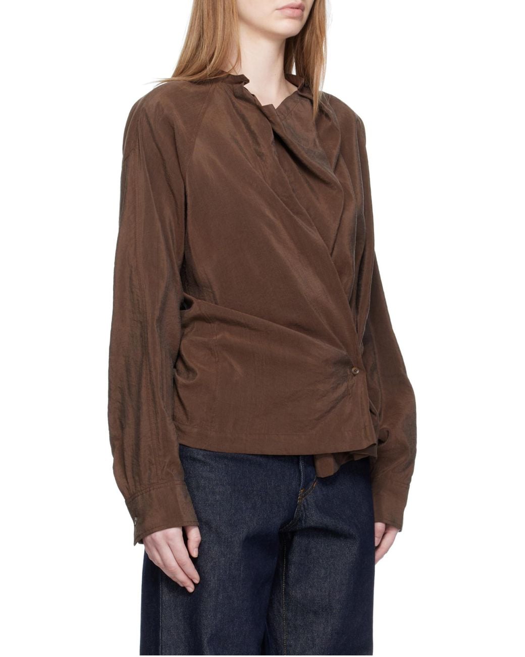 Lemaire Brown Twisted Top