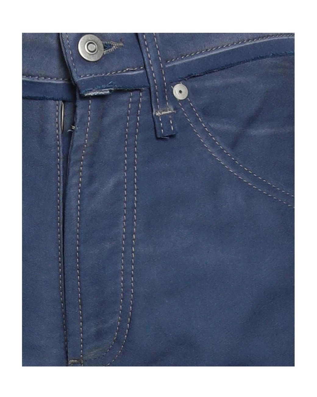 Maison Margiela Blue Solid Color Webbing Pants