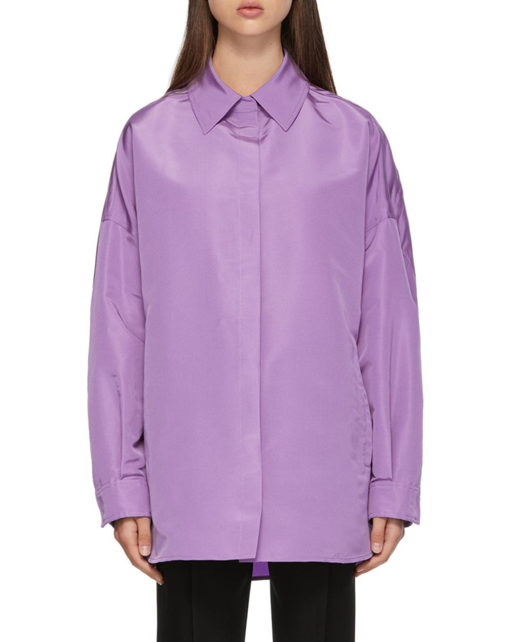 Valentino Purple Oversized Shirt Jacket