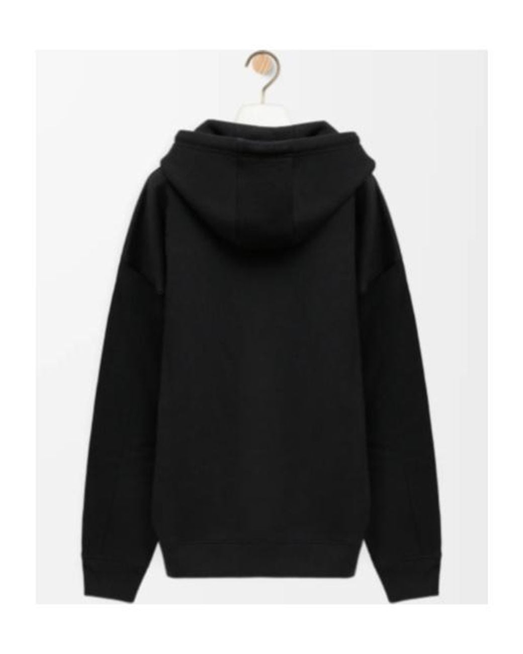 Loewe Black Long-Sleeved Drawstring Hoodie for men