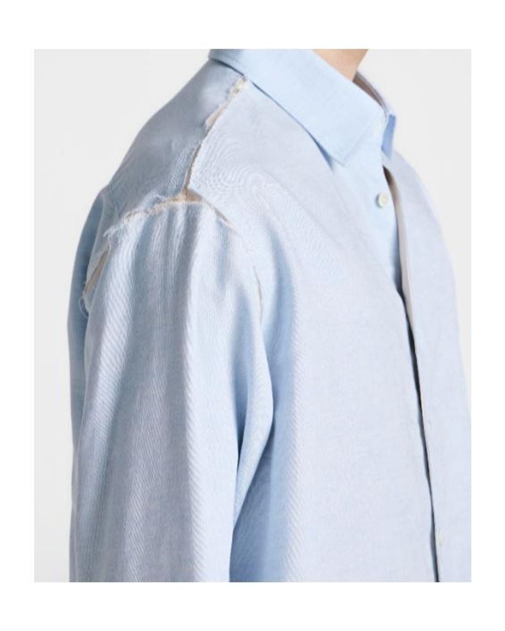 J.W. Anderson Blue Raw Edge Shirt for men