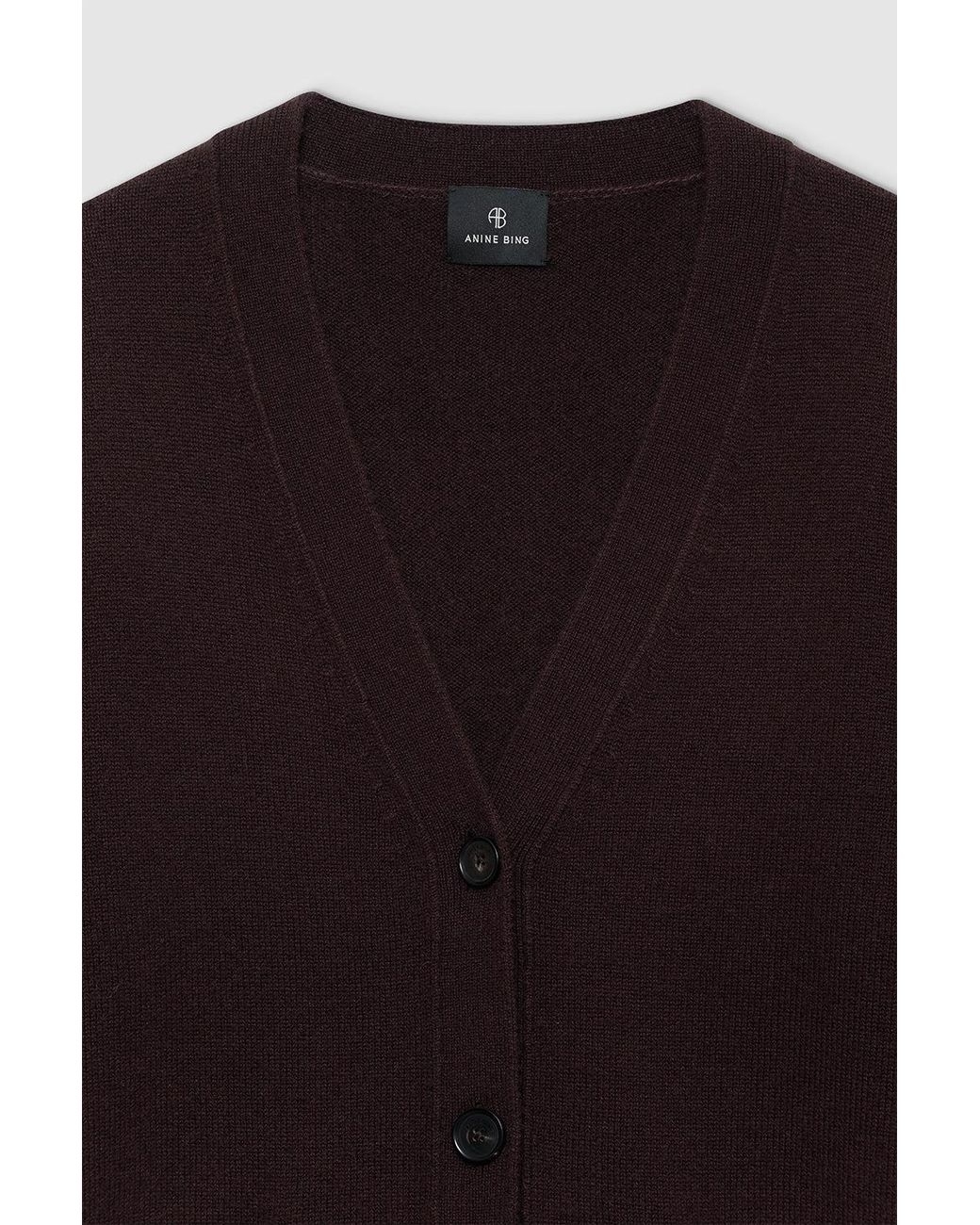 Anine Bing Purple Buttoned Pocket Cardigan