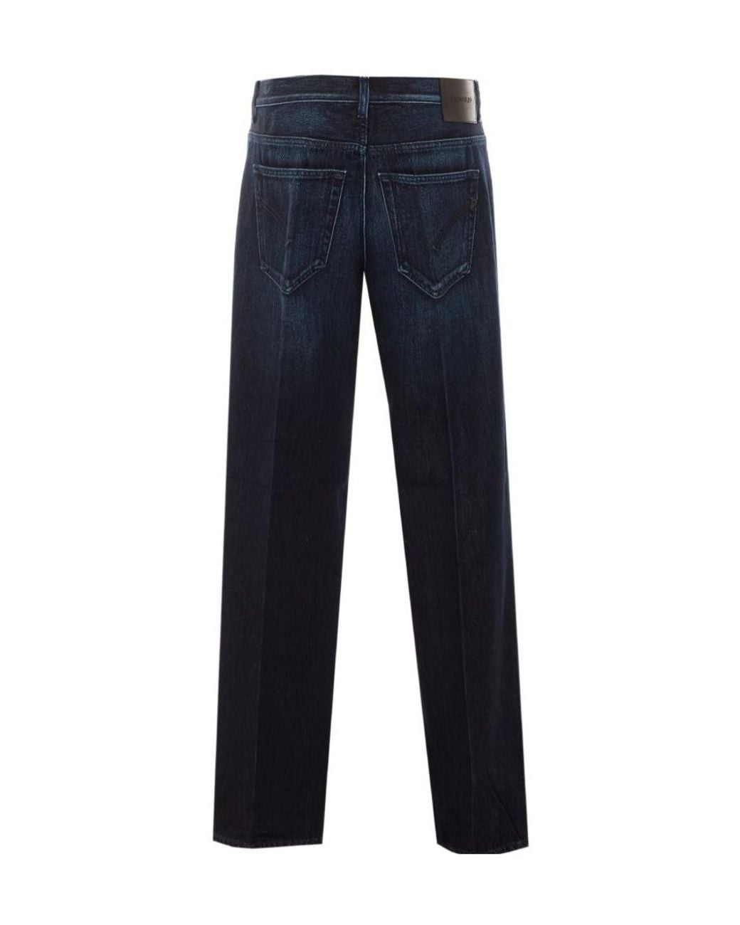 Dondup Blue Faded Straight-Leg Jeans