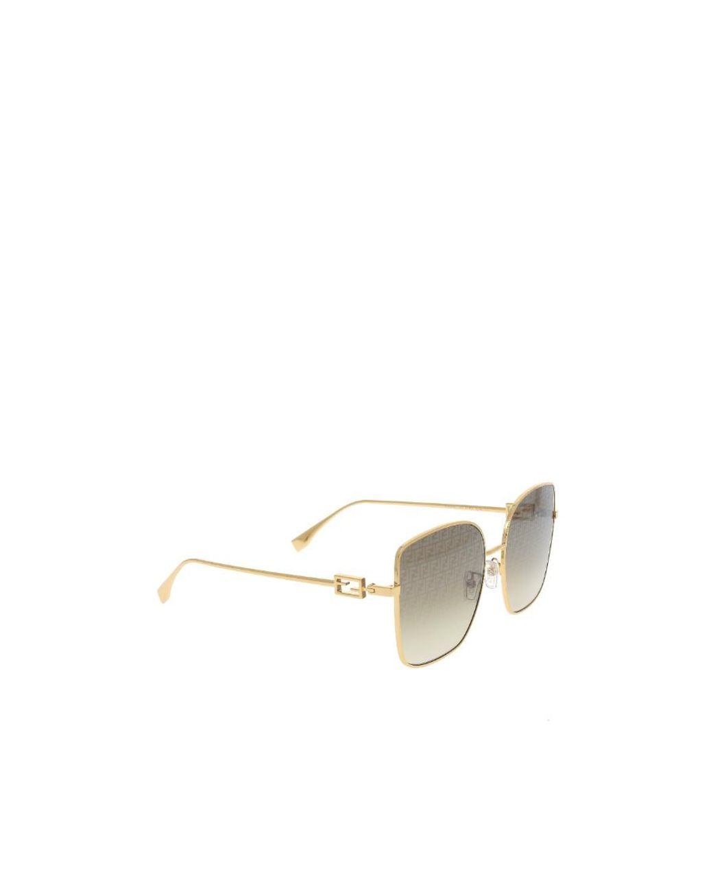 Fendi Metallic Eyewear Oversized Frame Sunglasses