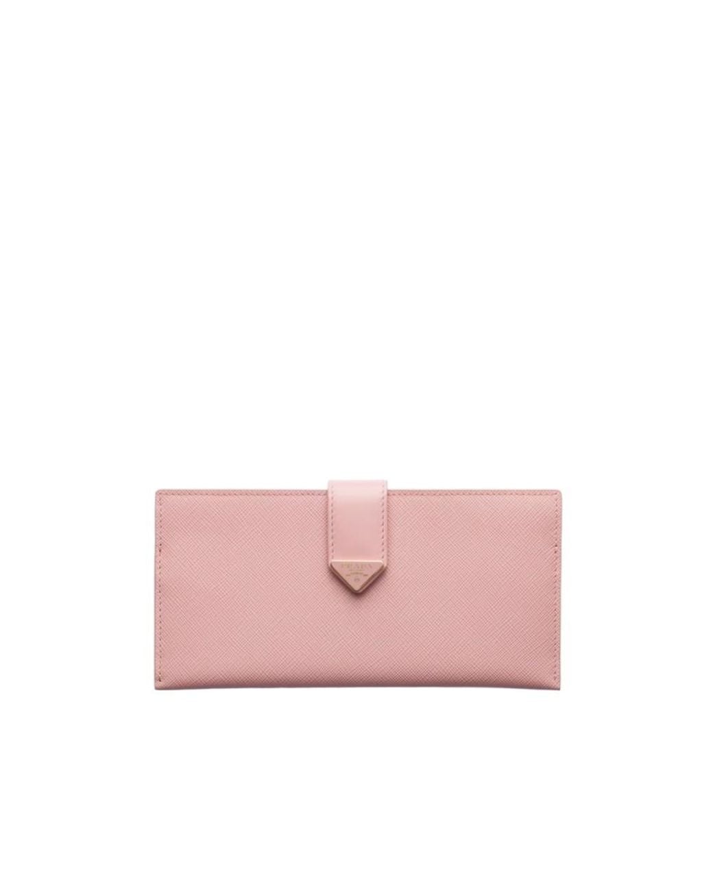 Prada Pink Snap-Closure Leather Wallet