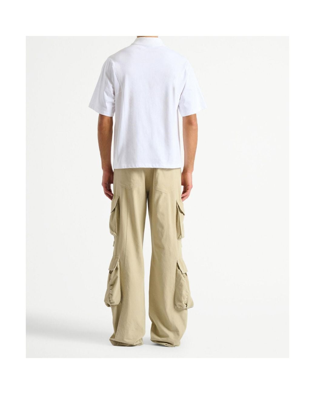 Balmain White Logo-Print Polo Shirt for men