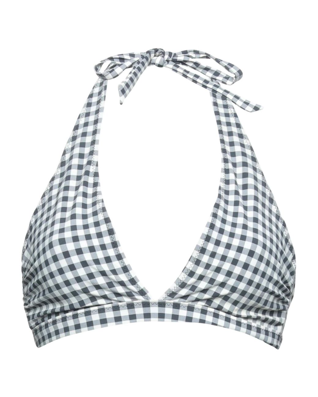 Ganni Black Checkered Bikinis