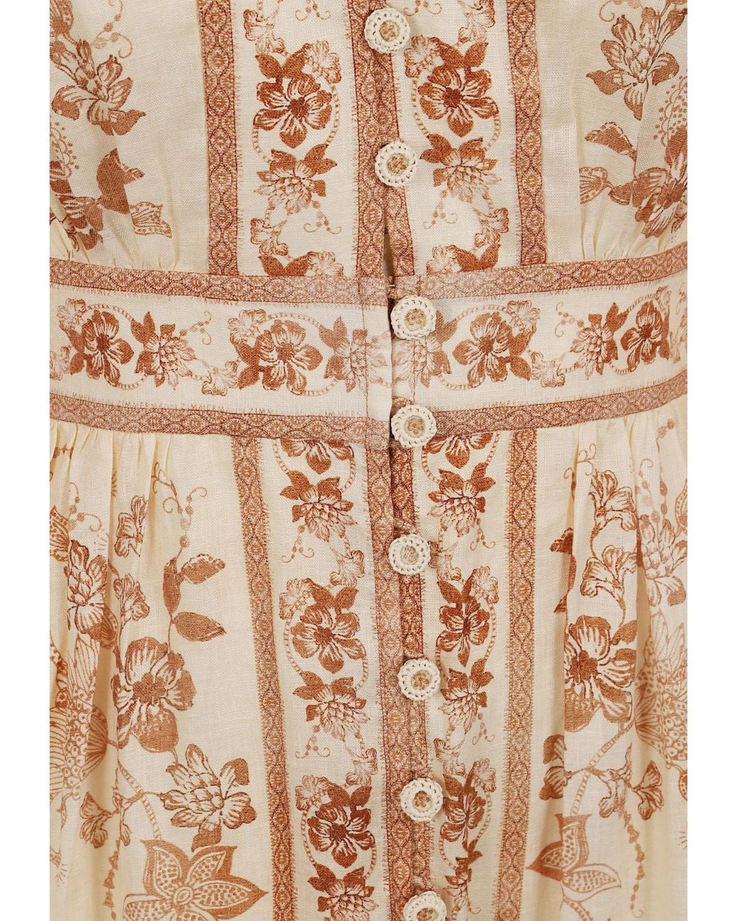 Zimmermann Pink Indra Plunge Midi Dress