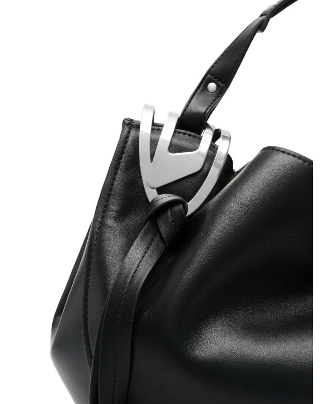 DIESEL Black Knot-D Top Handle Tote Bag