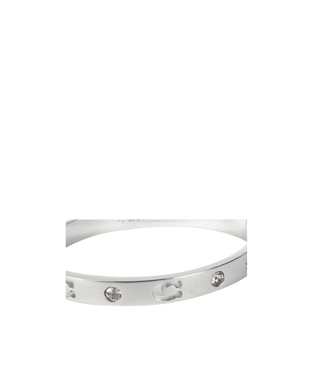 COACH White Hinge Bangle Bracelet