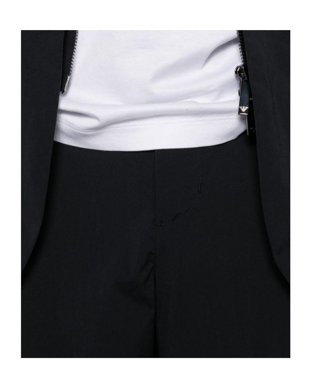 Emporio Armani Blue Elasticated-Waistband Trousers for men