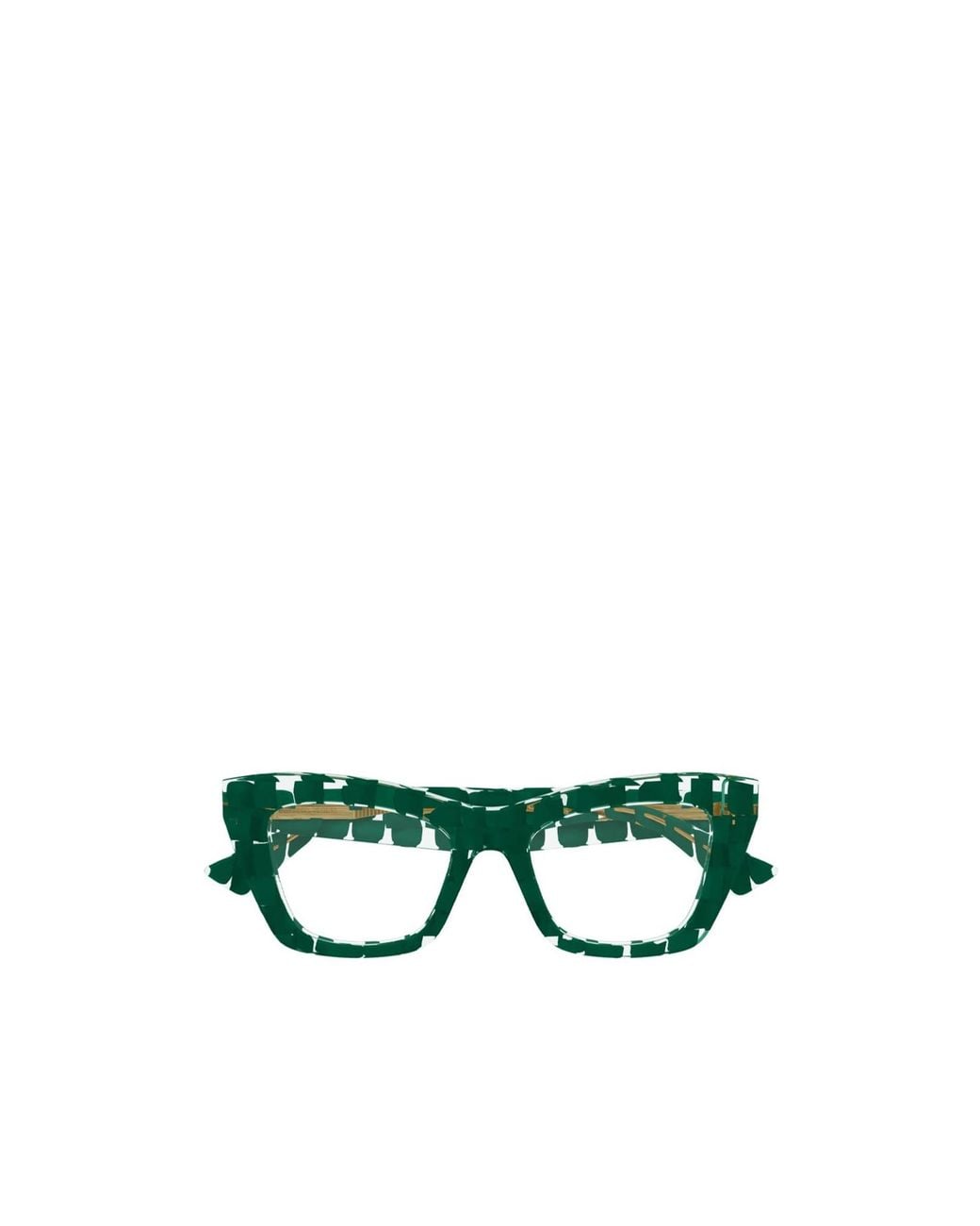 Bottega Veneta Green Eyewear Cat-Eye Frame Glasses