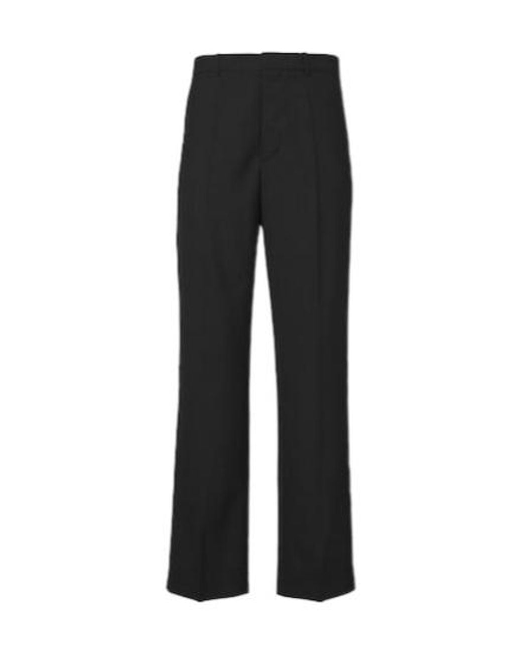 Maison Margiela Black Wool Wide-Leg Pants for men