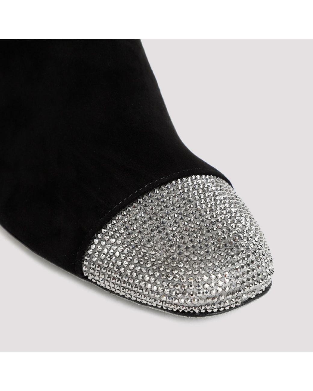 Rene Caovilla Black René Caovilla Embellished Pointed Toe Ankle Boots