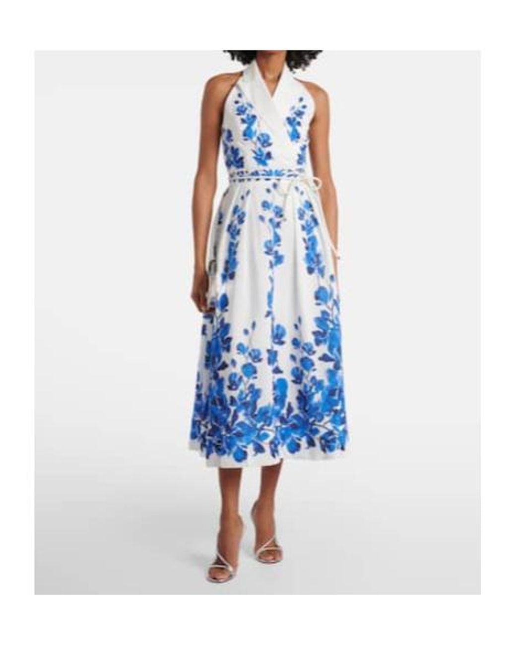 Rebecca Vallance Orchid Blues Floral Midi Dress