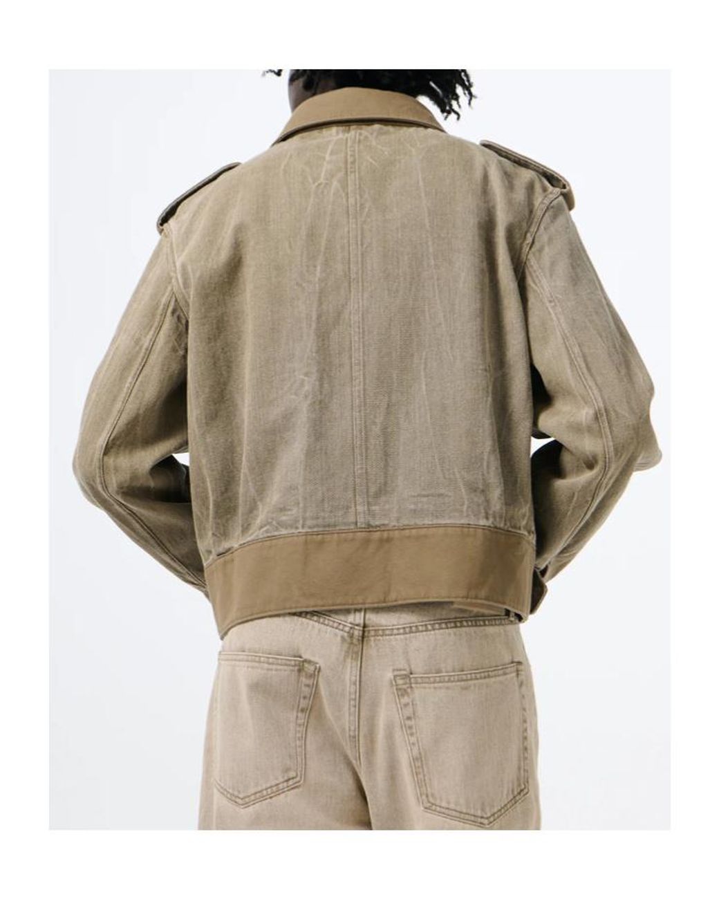 Our Legacy Green Epaulet Belted Jacket for men