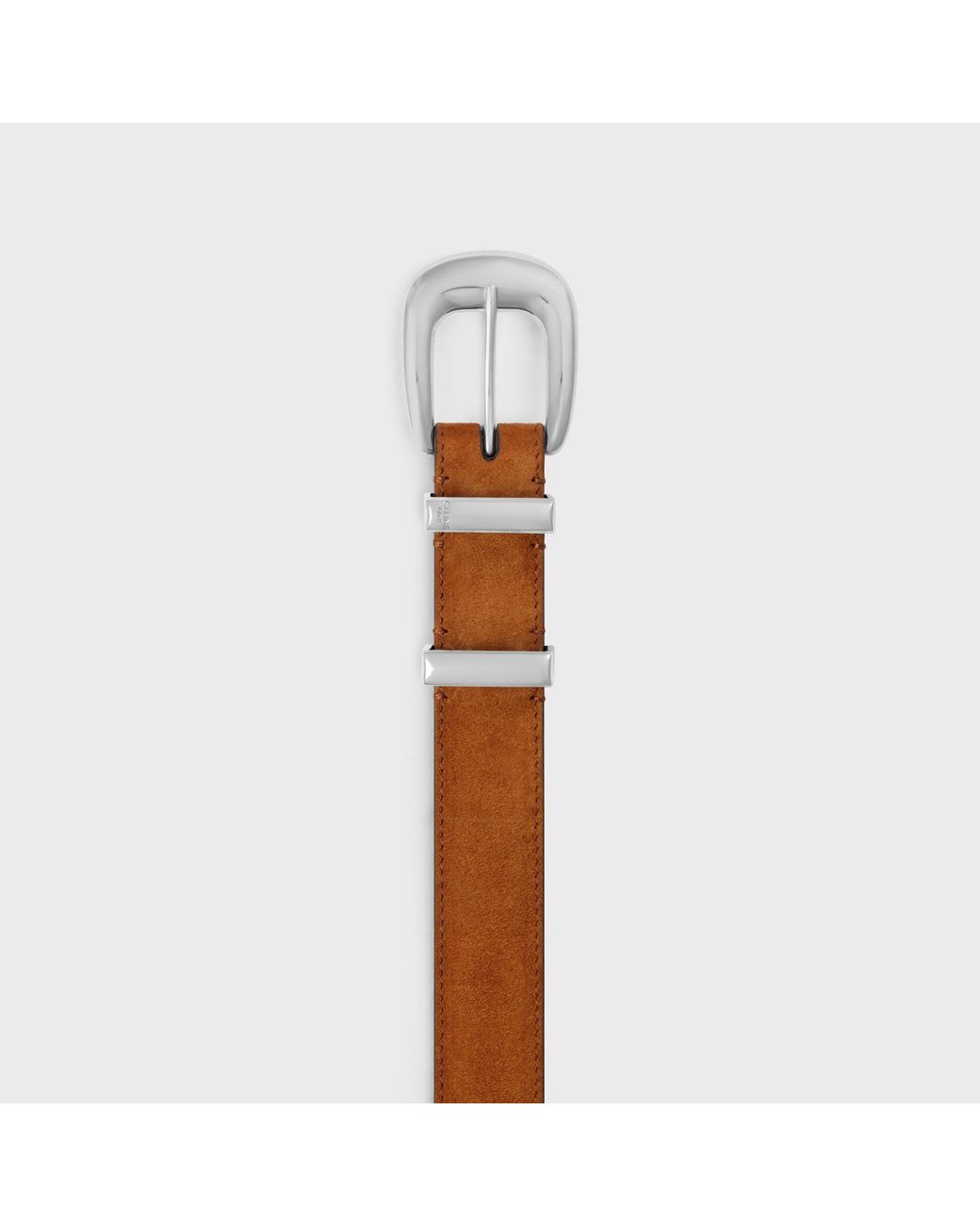 Céline White Western Belt 25 for men