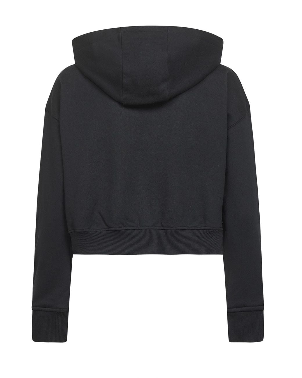 MARINE SERRE Black Logo Detailed Zip-Up Hoodie