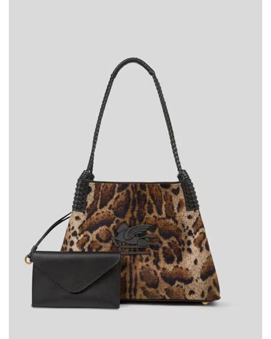 Etro Brown Libra Printed Tote Bag