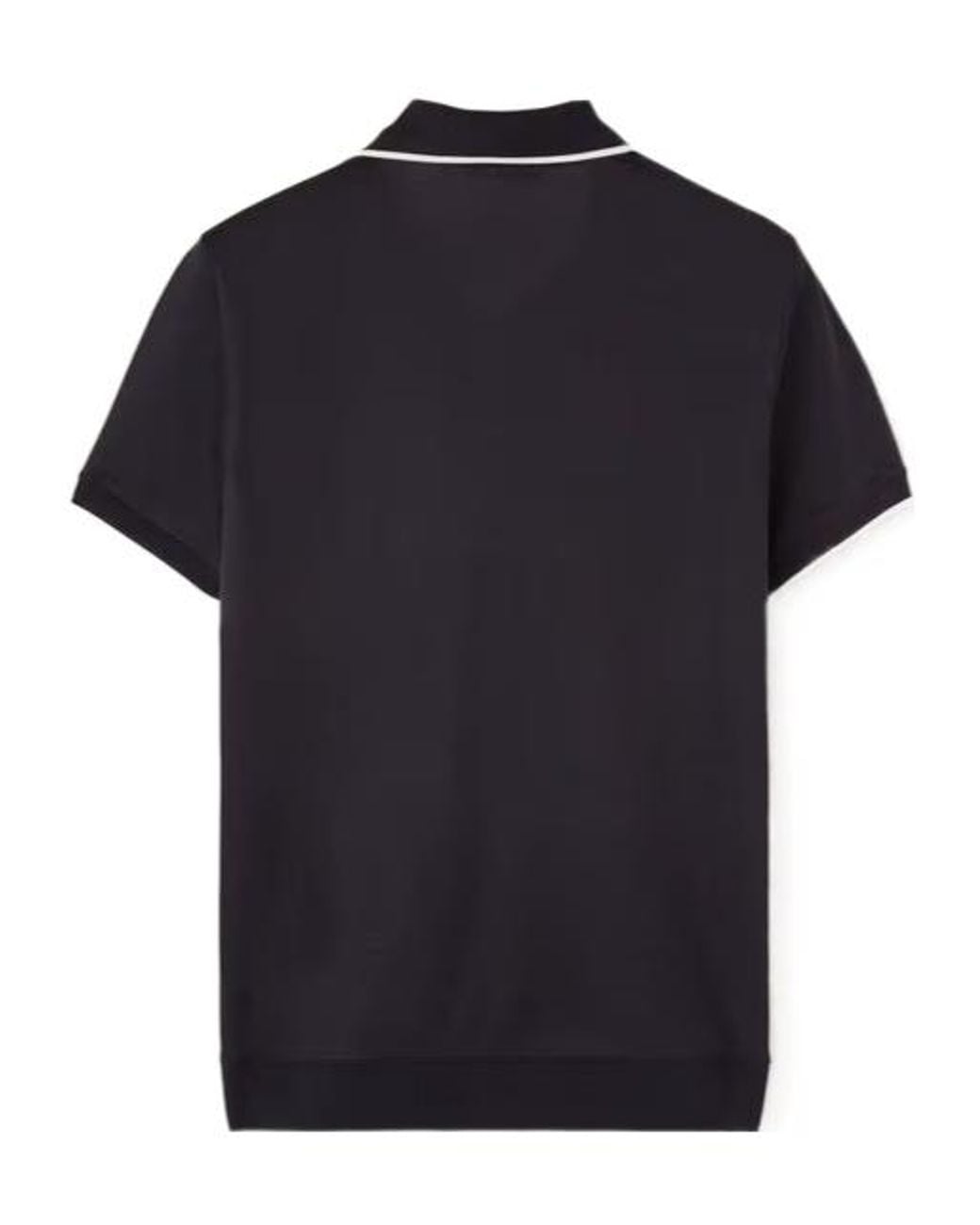 Loro Piana Black Waitaki Polo-Collar T-Shirt for men