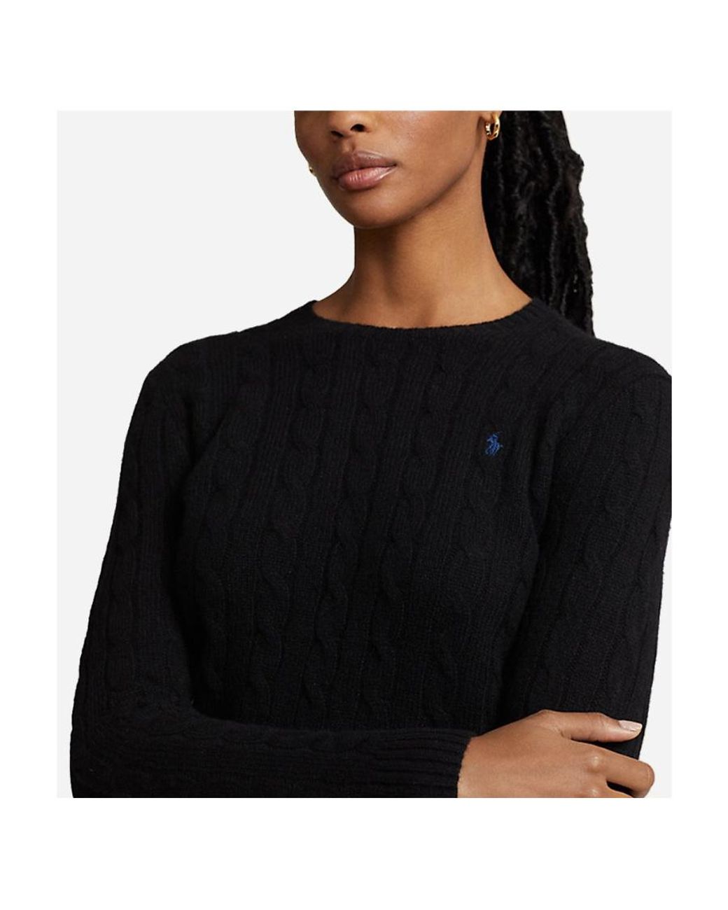 Polo Ralph Lauren Blue Pony Embroidered Cable-Knit Jumper