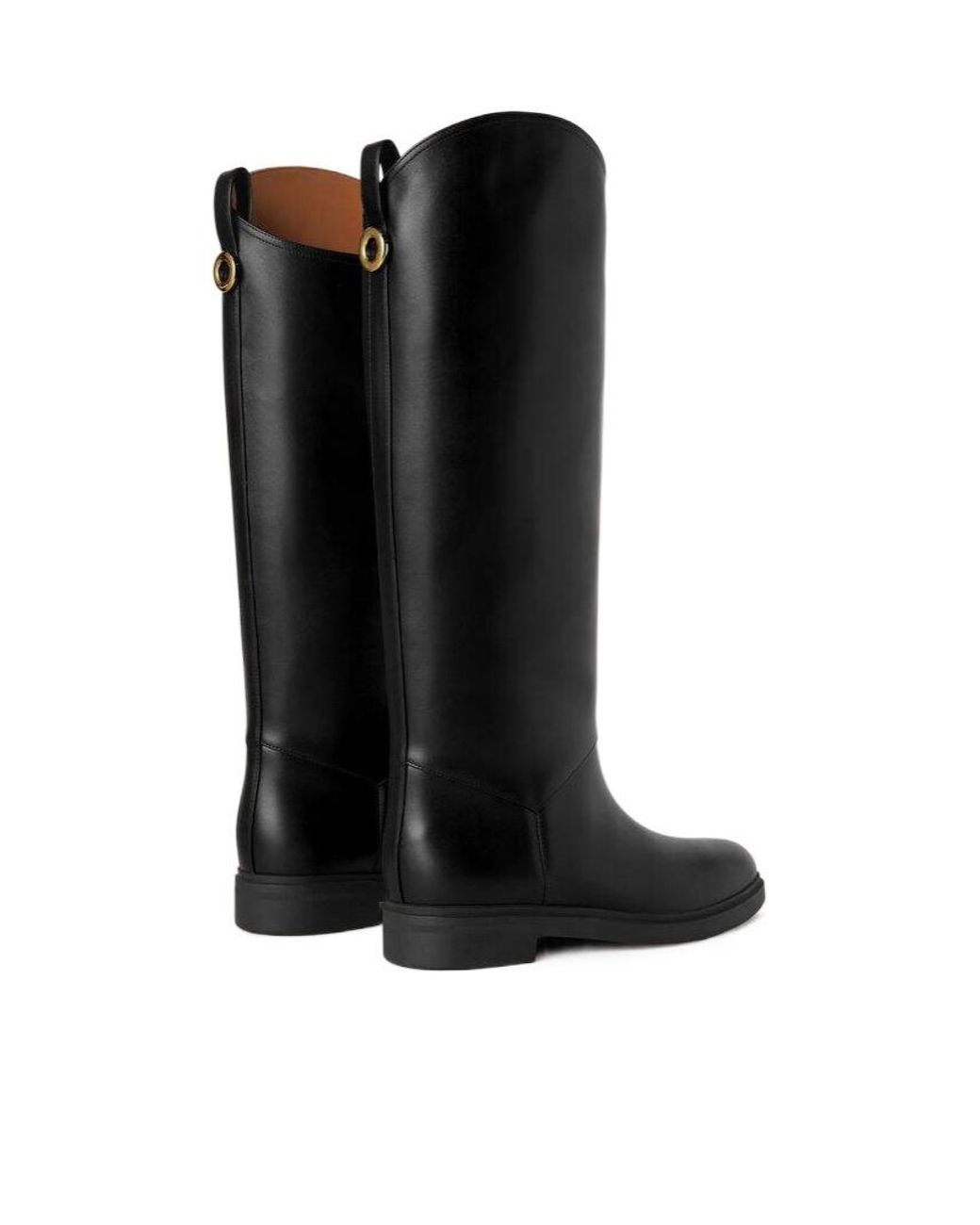 Loro Piana Black Kilda Round-Roe Boots