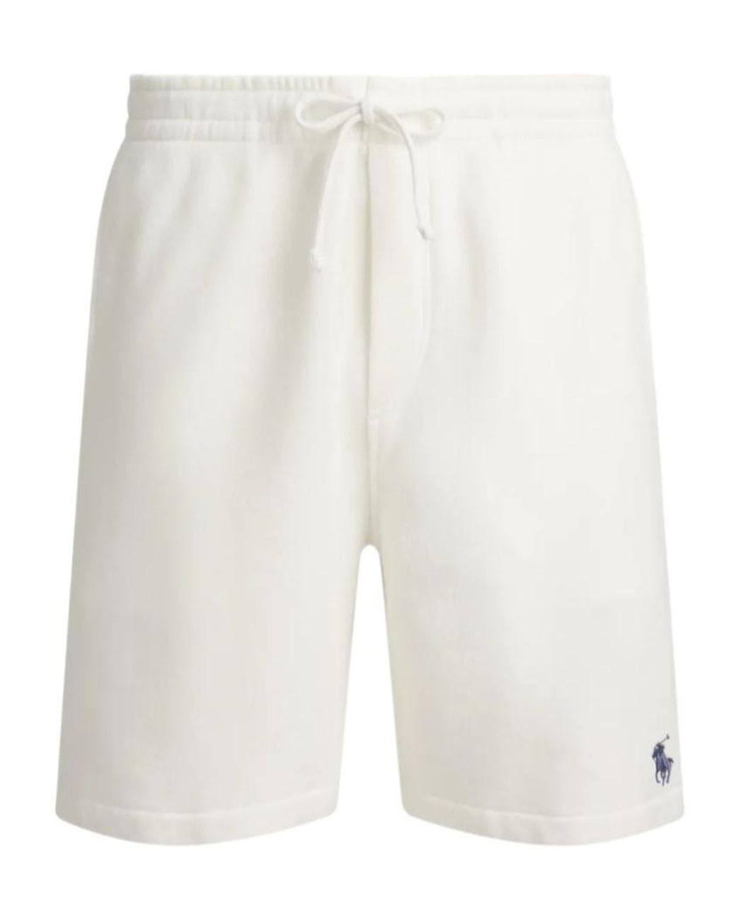 Polo Ralph Lauren White Logo Drawstring Sweat Shorts for men