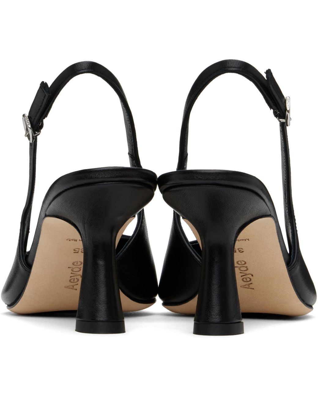 Aeyde Black Fernanda Leather Pumps