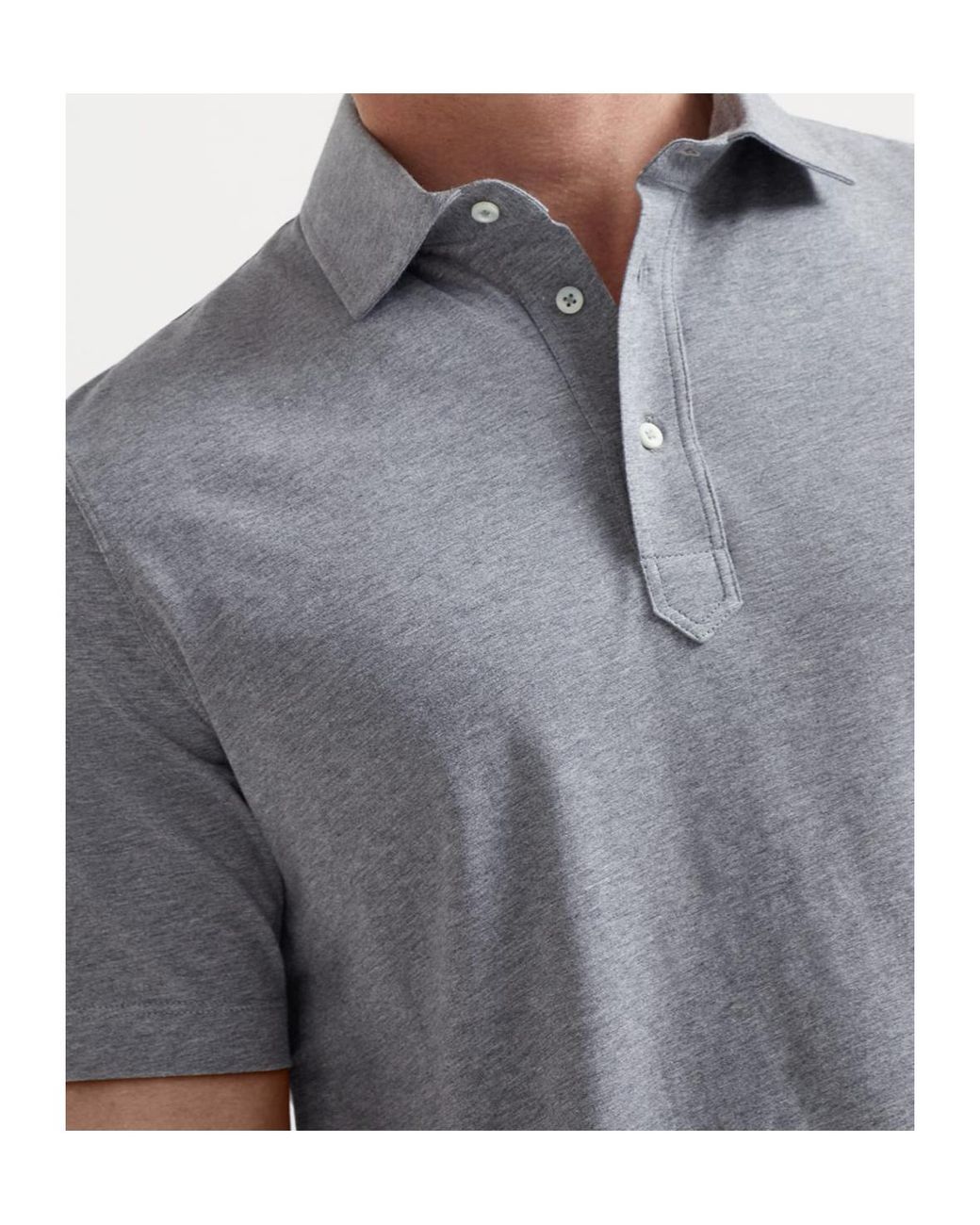 Brunello Cucinelli Blue Cotton Jersey Polo With Shirt-Style Collar for men