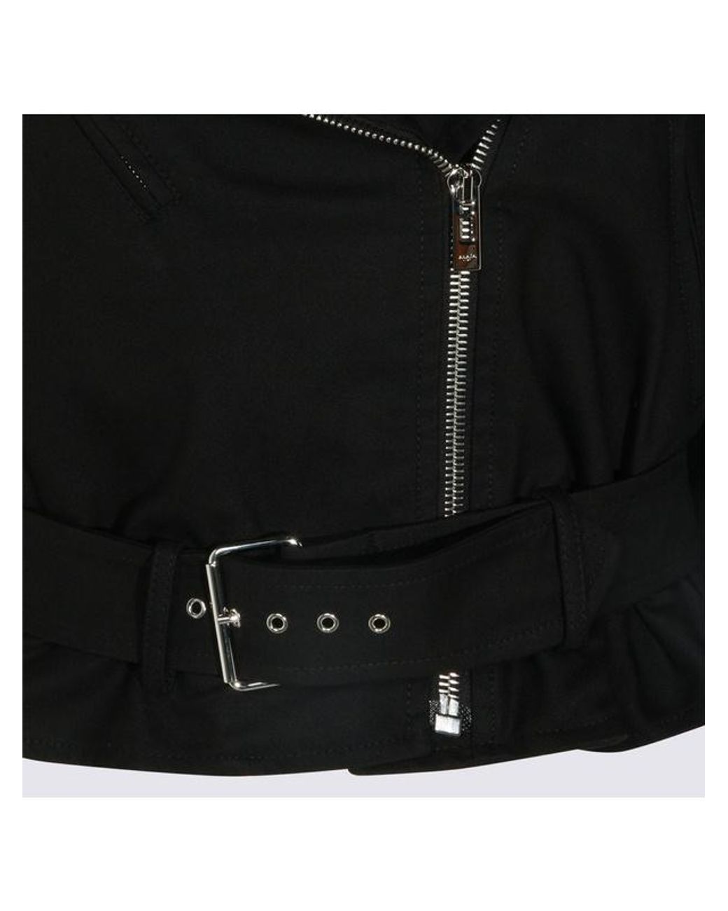 Alaïa Black Alaïa Belted Zipped Jacket