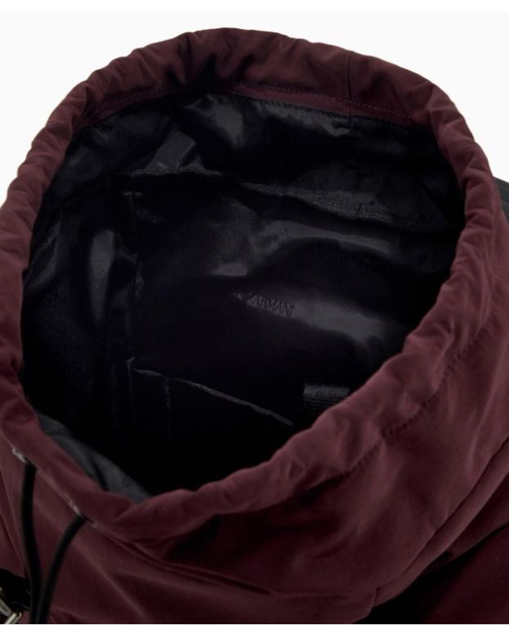 Emporio Armani Purple Buckled Logo Backpack for men