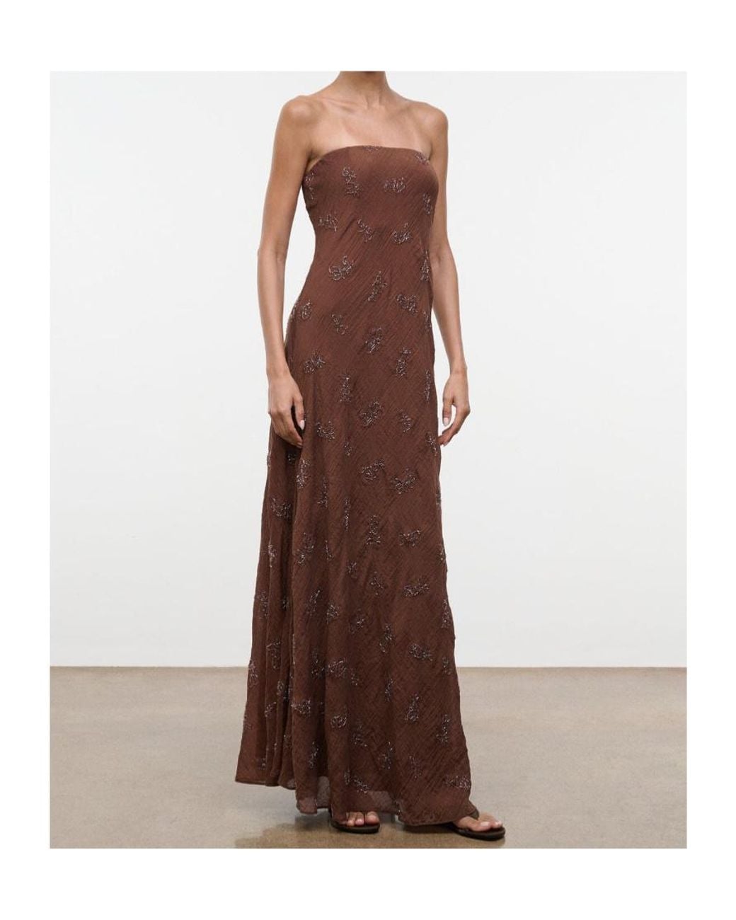Staud Brown Cassie Dress Cedar