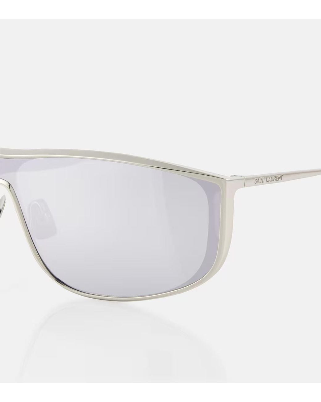 Saint Laurent White Sl 605 Rectangular Sunglasses