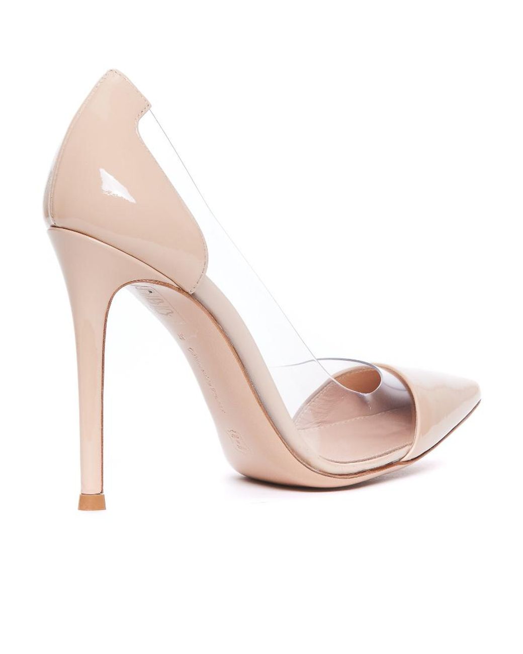 Gianvito Rossi Pink Plexi Pointed Toe Pumps