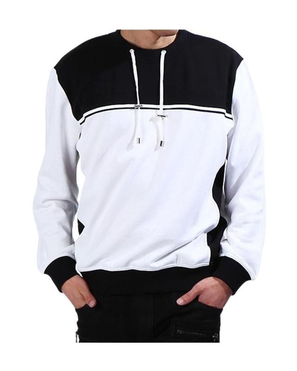 Balmain White Long-Sleeved Sweatshirt for men
