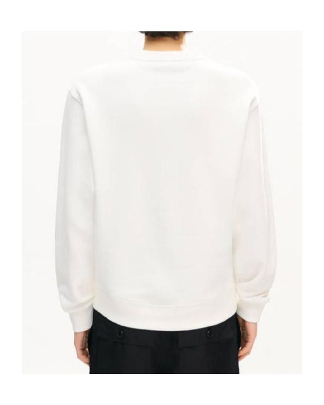 KENZO White Logo Embroidered Crewneck Sweatshirt for men