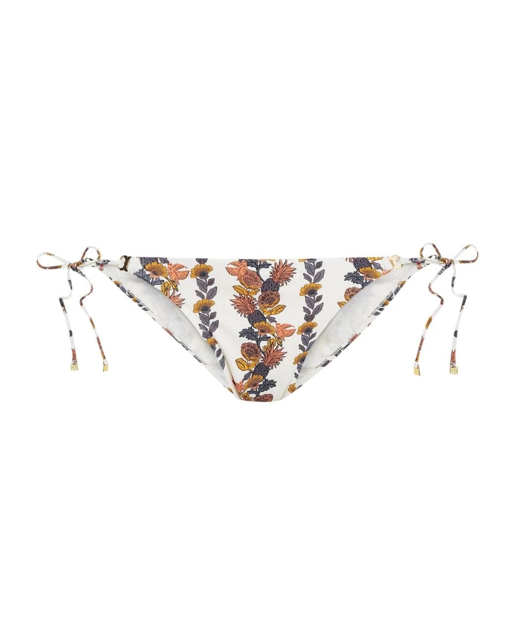 Tory Burch White Floral Print Bikini Bottoms