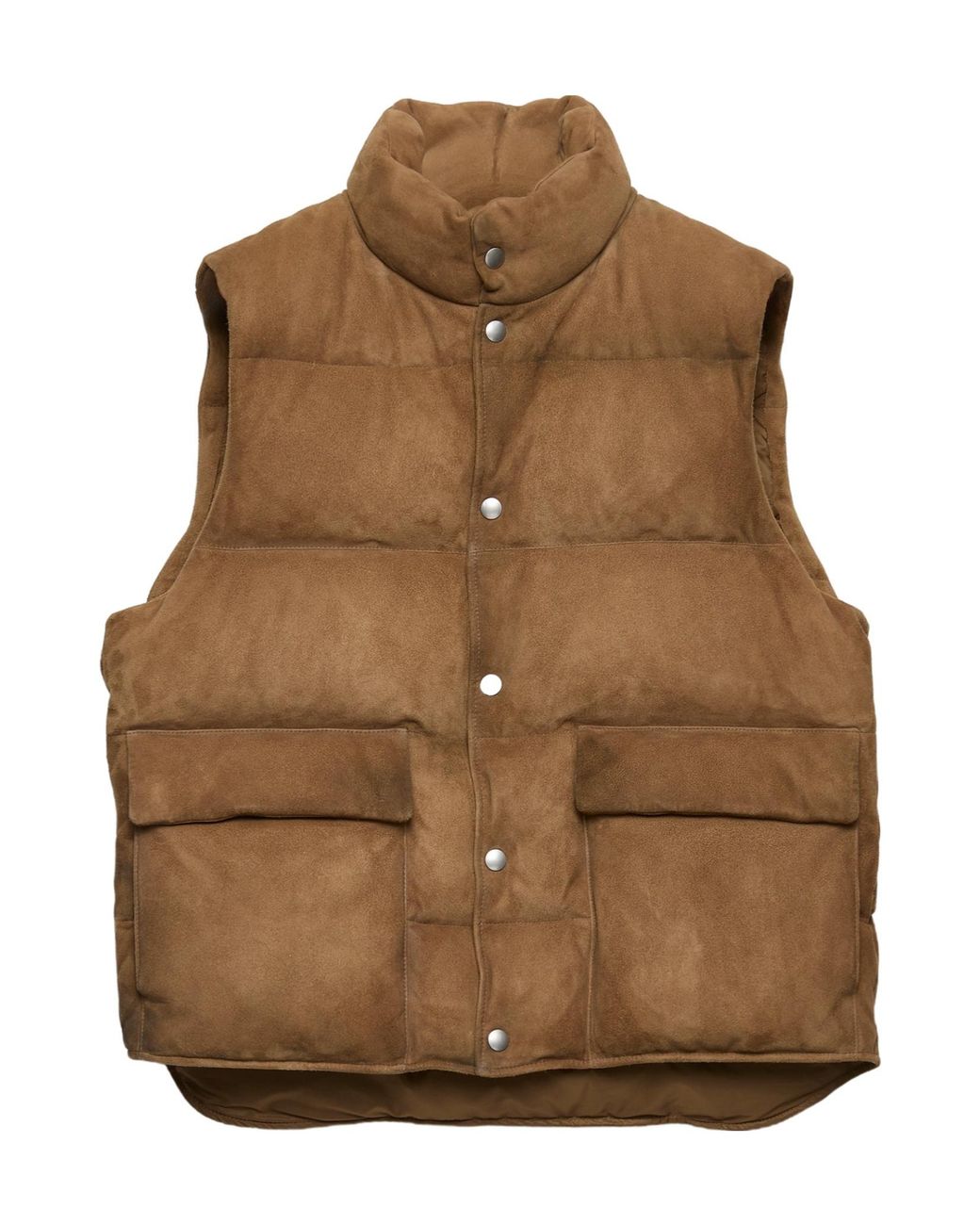 Prada Brown Button-Up Down Gilet for men
