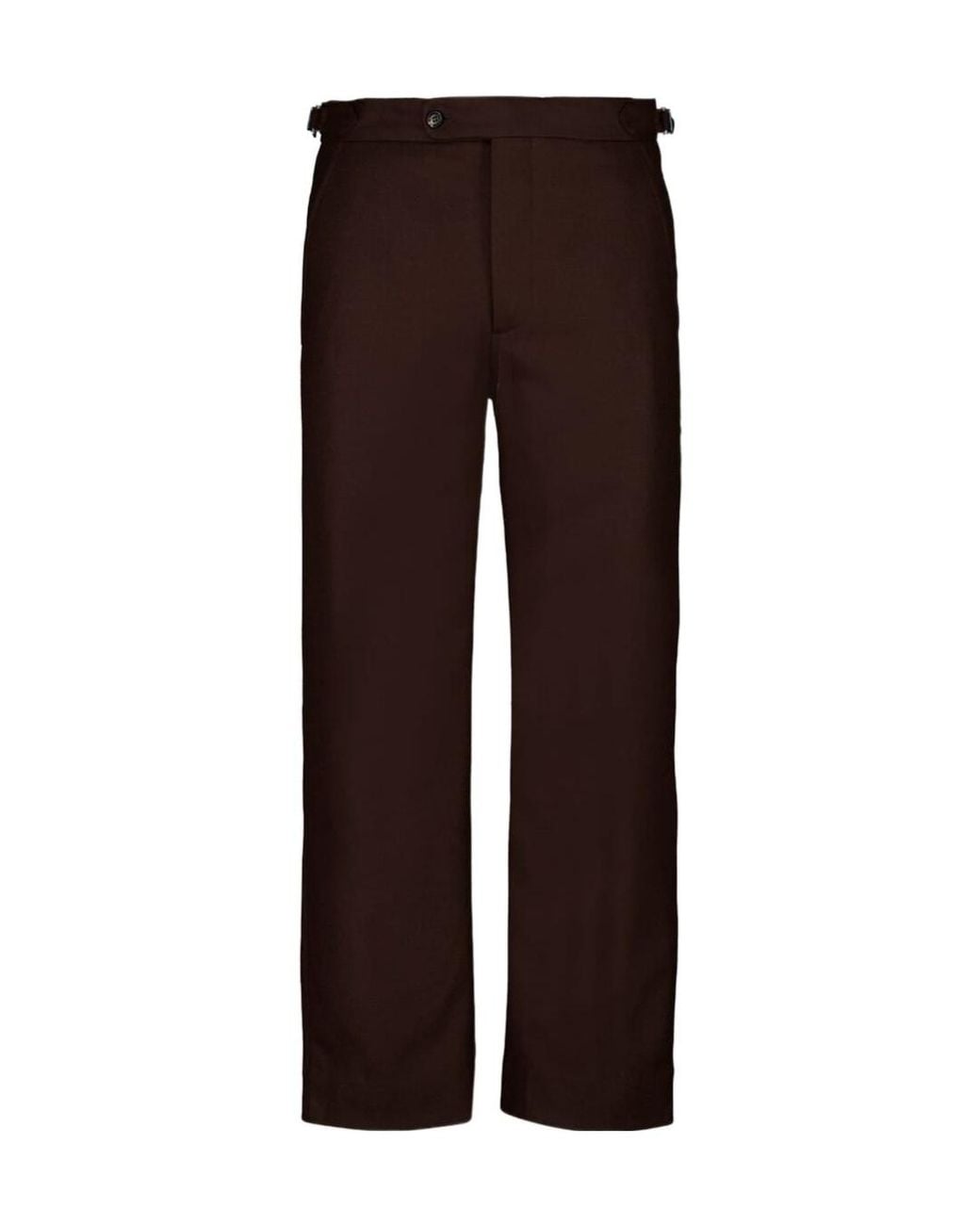 Bode Brown Bramble Side Buckle Straight-Leg Trousers for men